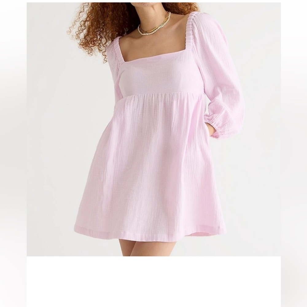 Jcrew square neck soft gauze dress
